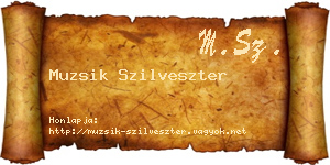 Muzsik Szilveszter névjegykártya